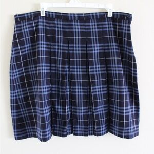 Land’s End Navy Plaid School Uniform Skirt Size 16